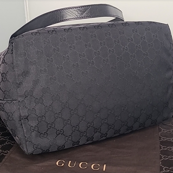 GUCCI VINTAGE EARLY 2000'S GG CANVAS TOTE/SHOULDER BAG CANVAS/LEATHER - Picture 12 of 15